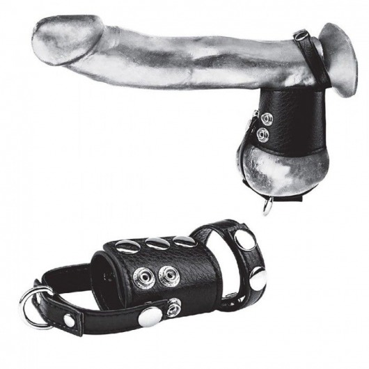 Кольцо на член и мошонку Cock Ring With 2  Ball Stretcher And Optional Weight Ring - BlueLine - в Орске купить с доставкой