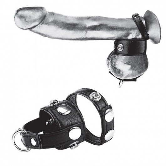 Утяжка для мошонки и пениса Cock Ring With 1  Ball Stretcher And Optional Weight Ring - BlueLine - купить с доставкой в Орске