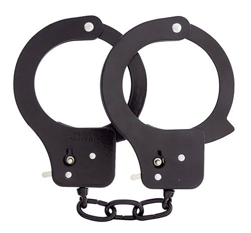 Чёрные наручники из листового металла BONDX METAL CUFFS BLACK - Dream Toys - купить с доставкой в Орске