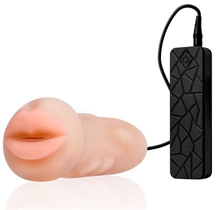 Мастурбатор-ротик с вибрацией REALSTUFF VIBRATING MASTURBATOR MOUTH - Dream Toys - в Орске купить с доставкой