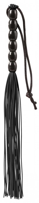 Чёрная мини-плеть из резины Rubber Mini Whip - 22 см. - Blush Novelties - купить с доставкой в Орске