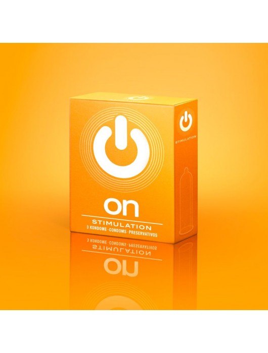 Презервативы ON) Stimulation с точками - 3 шт. - ON) - купить с доставкой в Орске