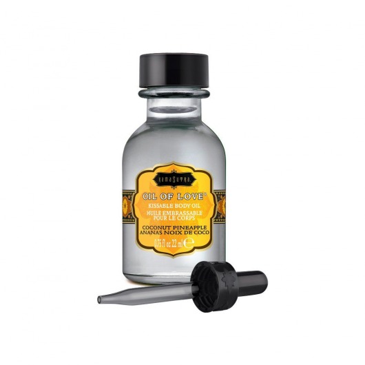Масло для ласк с ароматом кокоса и ананаса Oil of Love Coconut Pineapple - 22 мл. - Kama Sutra - купить с доставкой в Орске