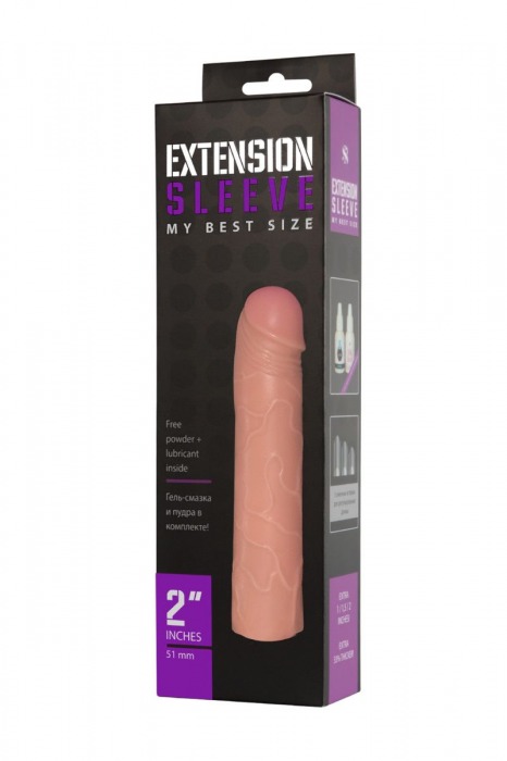 Насадка-удлинитель Extension sleeve телесного цвета - 18,5 см. - Sitabella - в Орске купить с доставкой