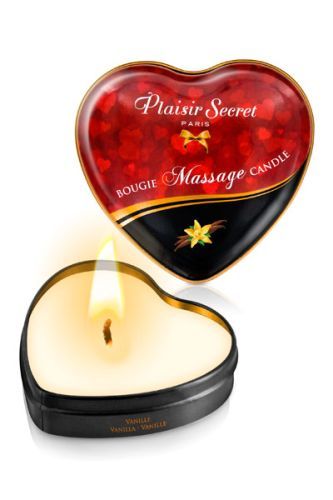 Массажная свеча с ароматом ванили Bougie Massage Candle - 35 мл. - Plaisir Secret - купить с доставкой в Орске