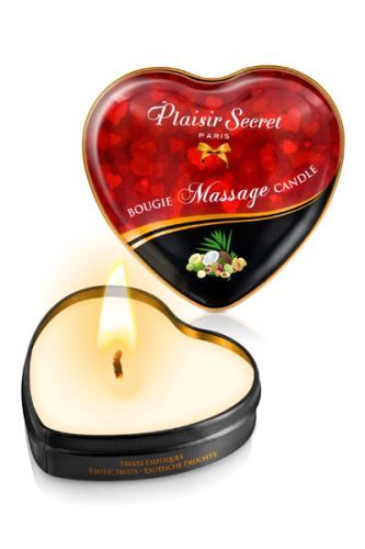 Массажная свеча с ароматом экзотических фруктов Bougie Massage Candle - 35 мл. - Plaisir Secret - купить с доставкой в Орске