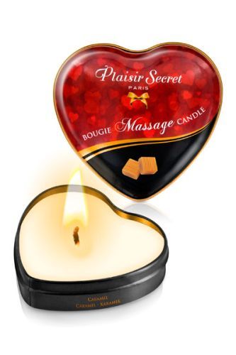 Массажная свеча с ароматом карамели Bougie Massage Candle - 35 мл. - Plaisir Secret - купить с доставкой в Орске