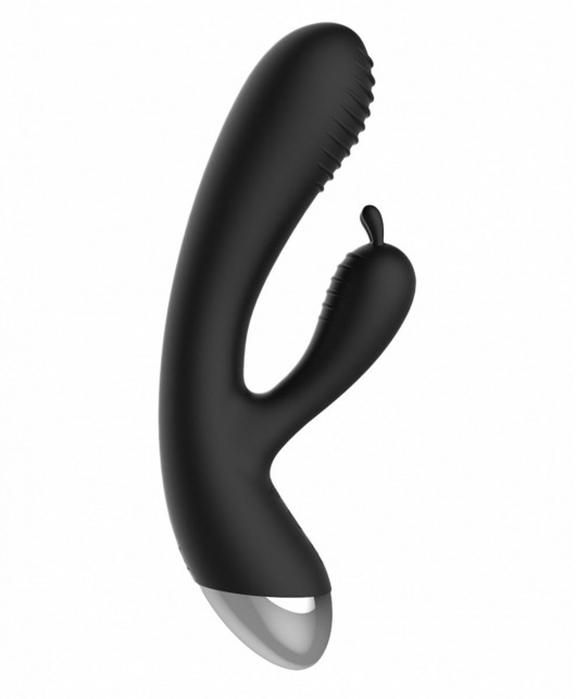 Чёрный вибратор E-Stimulation Rabbit Vibrator с электростимуляцией - 19 см. - Shots Media BV - купить с доставкой в Орске