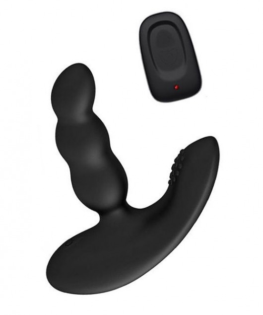 Черный силиконовый стимулятор простаты Levett Nitoc с пультом ДУ - Levett - в Орске купить с доставкой