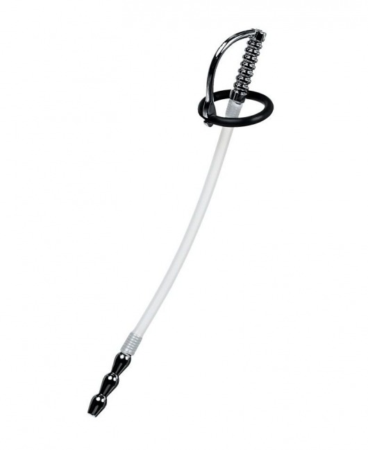 Силиконовый уретральный плаг со сменными фиксирующими кольцами Metal - ToyFa - купить с доставкой в Орске