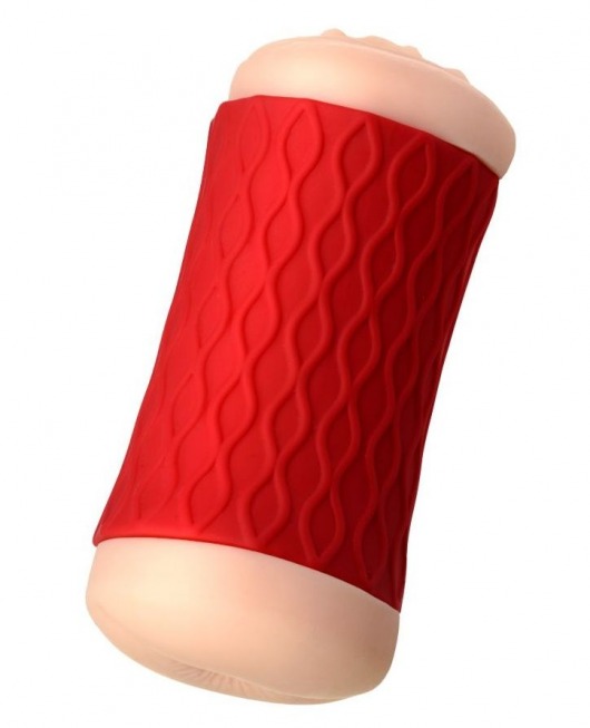 Двухсторонний мастурбатор JOS  NADIN в красном цилиндре - JOS - в Орске купить с доставкой