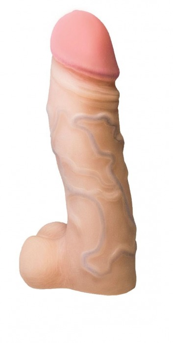 Реалистичная насадка с мошонкой REAL Standard - 15,5 см. - LOVETOY (А-Полимер) - купить с доставкой в Орске