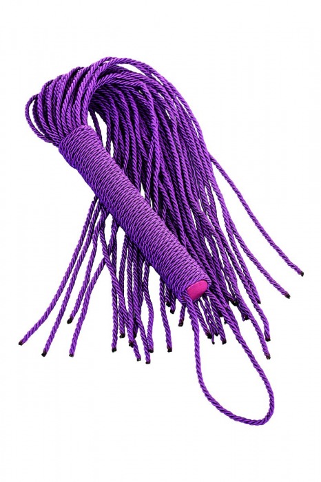 Сиреневый флоггер из веревки Theatre - 48,5 см. - ToyFa - купить с доставкой в Орске