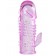 Розовая  гелевая насадка с клиторальным отростком - 13,5 см. - Toyfa Basic - в Орске купить с доставкой