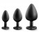 Набор черных анальных пробок с красным кристаллом-сердечком Bling Plugs Training Kit - Blush Novelties - купить с доставкой в Орске