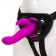 Лиловый страпон Rechargeable Vibrating Strap-On Harness Set - 17,6 см. - Happy Rabbit - купить с доставкой в Орске