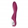 Малиновый вибромассажер для стимуляции G-точки Heated Thrill - 20,6 см. - Satisfyer