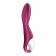 Малиновый вибромассажер для стимуляции G-точки Heated Thrill - 20,6 см. - Satisfyer