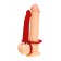Красная насадка на пенис для двойного проникновения - 19 см. - ToyFa - купить с доставкой в Орске