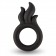 Черное эрекционное кольцо-пламя Rooster Hawk - Velv or - в Орске купить с доставкой
