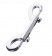Серебристый двухсторонний карабин TOYFA Metal - ToyFa - купить с доставкой в Орске Серебристый двухсторонний карабин TOYFA Metal - ToyFa - купить с доставкой в Орске
